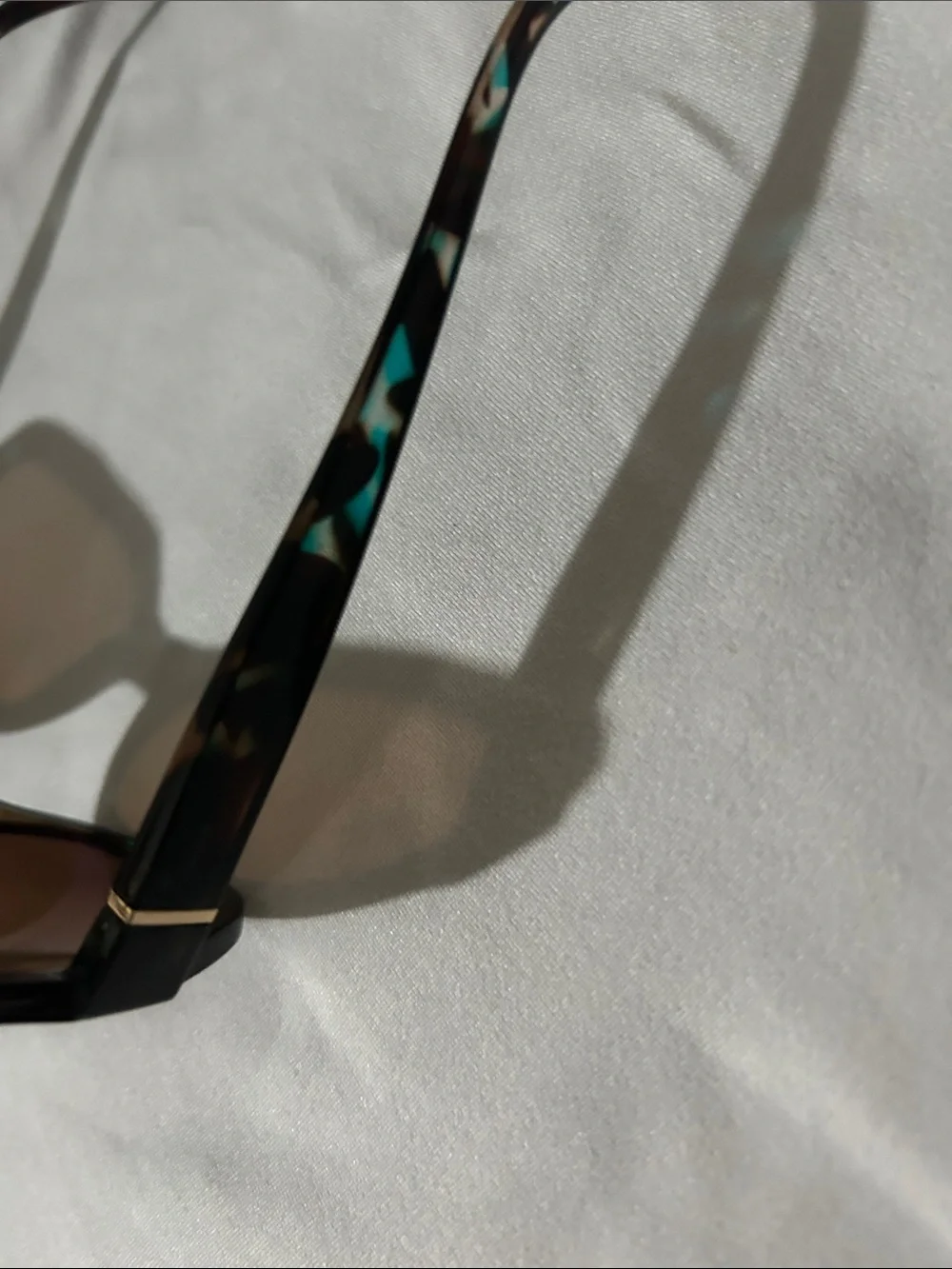 Kirkland Signature Tortoiseshell Sunglasses with Teal Highlights